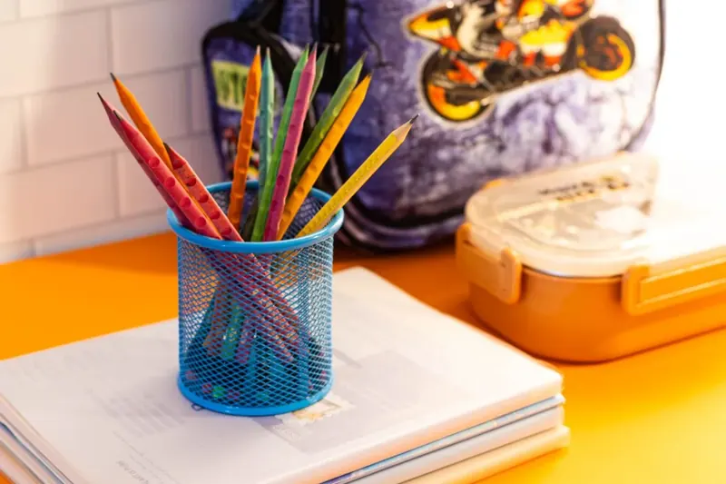 Learning materials and pencils